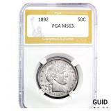 1892 Barber Half Dollar PGA MS63