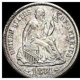 1874 Seated Liberty Dime CLOSELY UNCIRCULATED