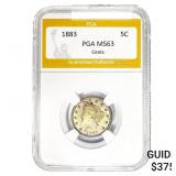 1883 w/Cents Liberty Victory Nickel PGA MS63