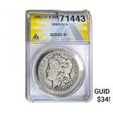 1882-CC Morgan Silver Dollar ANACS G6