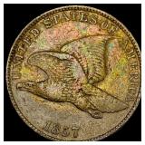 1857 Copper-Nickel Flying Eagle Cent LIGHTLY CIRCU