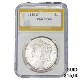 1885-O Morgan Silver Dollar PGA MS68