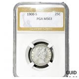 1900-S Barber Quarter PGA MS63