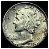 1927-S Silver Mercury Dime CHOICE AU