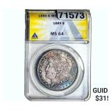 1889 Morgan Silver Dollar ANACS MS64
