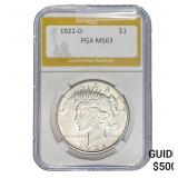 1922-D Morgan Silver Dollar PGA MS63