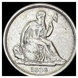 1838-O Seated Liberty Dime NEARLY UNCIRCULATED