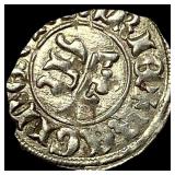 1382-1395 Hungary Mary SIlver Denier CLOSELY UNCIR