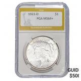 1922-D Silver Peace Dollar PGA MS64+