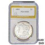 1883 Morgan Silver Dollar PGA MS65