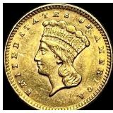 1874 Gold $1 Indian Head SUPERB GEM BU