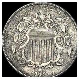 1869 Shield Nickel CLOSELY UNCIRCULATED