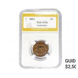 1864 Two Cent Piece PGA VF30 Small Motto