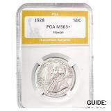 1928 Kingdom of Hawaii Half Dollar PGA MS63+