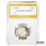 1895 Barber Quarter PGA PR67 Cameo