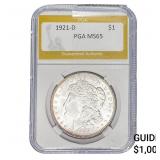 1921-D Morgan Silver Dollar PGA MS65