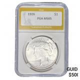 1926 Silver Peace Dollar PGA MS65