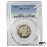 1908-S Barber Quarter PCGS G06