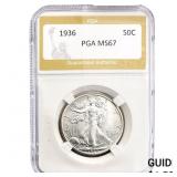1936 Walking Liberty Half Dollar PGA MS67