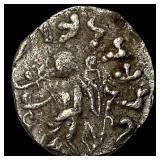 Indo-Scythian 58-12 BC Silver Drachm NEARLY UNCIR