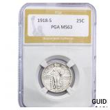 1918-S Standing Liberty Quarter PGA MS63