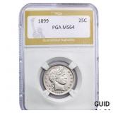 1899 Barber Quarter PGA MS64