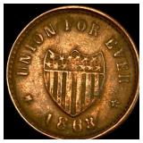 1863 Civil War Token "Union Forever" F. Sigel LI