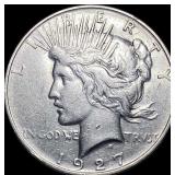 1927 Silver Peace Dollar NEARLY UNCIRCULATED