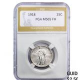 1918 Standing Liberty Quarter PGA MS65 FH