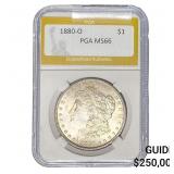 1880-O Morgan Silver Dollar PGA MS66