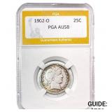 1902-O Barber Quarter PGA AU58