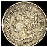 1870 Nickel Three-Cent Piece CLOSELY UNCIRCULATED