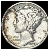 1928-D Silver Mercury Dime CLOSELY UNCIRCULATED