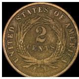 1870 Bronze Two-Cent Piece LIGHTLY CIRCULATED