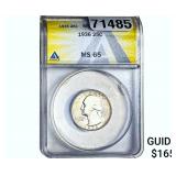 1936 Washington Silver Quarter ANACS MS65