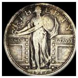 1917-D Type 1 Standing Liberty Quarter  LIGHTLY C