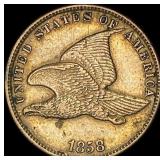 1858 Copper-Nickel Flying Eagle Cent CLOSELY UNCIR