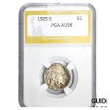 1925-S Buffalo Nickel PGA AU58