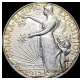 1915 Silver Half Dollar Panama-Pacific CLOSELY UNC