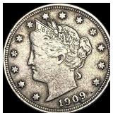 1909 Liberty Head Nickel NEARLY UNCIRCULATED