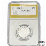 1894-O Barber Quarter PGA MS61