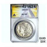 1886-S Morgan Silver Dollar ANACS AU55