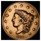 1837 Coronet Head Large Cent NEARLY UNCIRCULATED