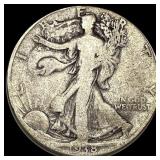 1938-D Silver Walking Liberty Half Dollar  LIGHTL