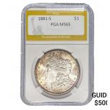 1881-S Morgan Silver Dollar PGA MS65