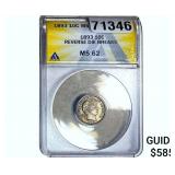 1893 Barber Dime ANACS MS62