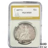 1877-S Silver Trade Dollar PGA MS64