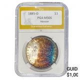 1885-O Morgan Silver Dollar PGA MS66