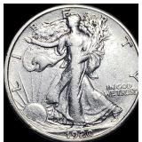 1920-D Silver Walking Liberty Half Dollar NEARLY U