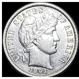 1893-S Silver Barber Dime CLOSELY UNCIRCULATED
